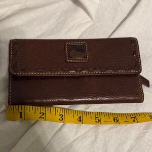 Dooney & Bourke chestnut florentine flap wallet